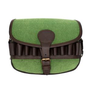 Sac organisateur de cartouches en cuir durable, pochette extérieure haut de gamme avec finition rustique, bandoulière réglable pour le camping et la randonnée - Product Image 1