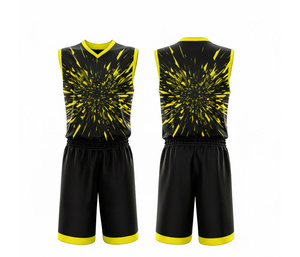 Professional Basketball Uniform Sublimated Jersey Shorts Custom Design for Dry Breathable Polyester For <b>Men</b> Women - Product Image 4