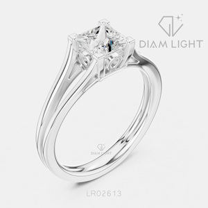 Bague de fiançailles en diamant de laboratoire de 0,75 carat, or blanc 14 carats, bague de mariage, bijoux fins, certifiée IGI - Product Image 2