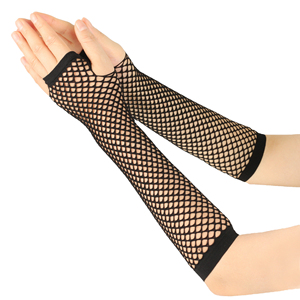 Women's AL SAWAN INTERNATIONAL Elbow Length Mesh <b>Fishnet</b> Gloves Fingerless Touchscreen Needle Detection Multifunctional Casual - Product Image 6