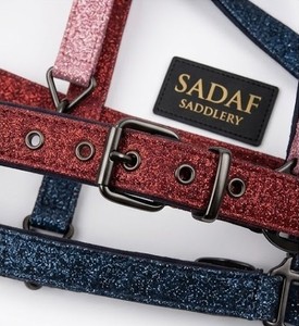 Harnais pour cheval en nylon pailleté, réglable, avec coussin doux, boucle en acier inoxydable, logo personnalisé, SADAF SADDLERY SS-GH-0786 - Product Image 2