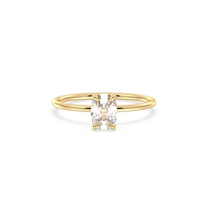 Bagues de fiançailles et de mariage REYES Fine Jewelry Luxury en or massif 14 carats avec diamant de laboratoire taille coussin 1 carat pour femmes. - Product Image 2