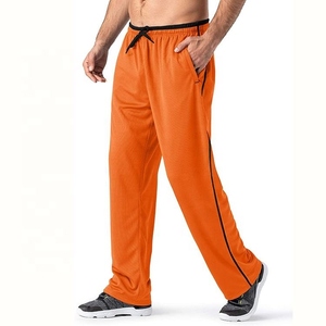 Men's Green Sweatpants Elastic Waist Drawstring Casual Breathable Side Pockets Midweight Knitted Fleece Thickness Canvas 100% - Product Image 2