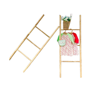 High Quality Natural <b>Bamboo</b> Step <b>Towel</b> Racks Ladder / White Paint <b>Bamboo</b> Roll Ladder for Home Insulation for Hotel and Bathrooms - Product Image 1