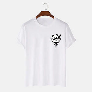 T-shirt décontracté à manches courtes pour homme, col rond, imprimé personnalisé, anti-rétrécissement, haute qualité, design vierge - Product Image 4