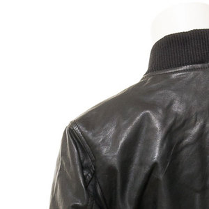 Women's Genuine <b>Leather</b> Bomber <b>Jacket</b> Full Sleeve Stand Collar Zipper Closure Winter Solid Color Regular Fit - Product Image 2