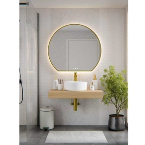 Top 2 Years Warranty <b>Touch</b> <b>Switch</b> Wall Hanging Modern LED Mirror Online Technical Support Organic round shape Mirror New - Product Image 1