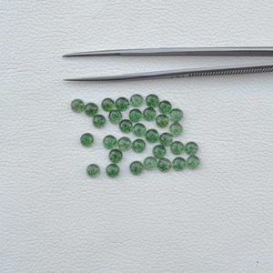 Venta caliente AAA grado 5mm Natural verde fresa cuarzo cabujón calibrado certificado piedras preciosas sueltas directo indio - Product Image 3