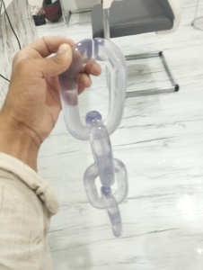 งานประติมากรรมเรซิ่นรูปทรงโซ่ ทำมือ ดีไซน์เฉพาะตัว ตกแต่งบ้าน ศิลปะติดผนังสำหรับห้องนั่งเล่น - Product Image 6