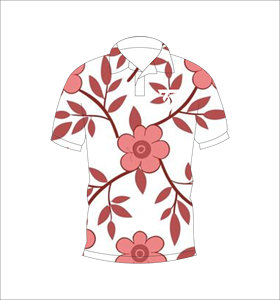 Camisa Polo Personalizada con Estampado Floral Rojo para Hombre, Manga Corta, Casual, Verano, Transpirable, Ligera, Moda, Golf - Product Image 4