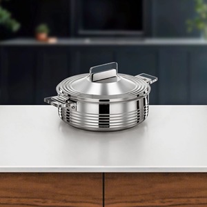 หม้อสแตนเลสทรงทันสมัย กำลังเป็นที่นิยม ใช้งานได้หลากหลาย เหมาะสำหรับบริการจัดเลี้ยง พร้อมฝาปิด เก็บความร้อนได้ดี - Product Image 6