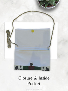 กระเป๋าเงินสำหรับงานเลี้ยงตอนเย็นสำหรับเจ้าสาวกระเป๋าคลัทช์ปักลายบัมเบิลบีมีสไตล์กระเป๋าถือแฟชั่นงานออกแบบได้ตามต้องการขนาด - Product Image 3