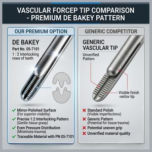 Pinzas DeBakey para injertos vasculares – Instrumento quirúrgico atraumático para procedimientos cardiovasculares - Product Image 2