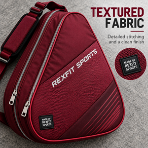 Sac de raquette de padel personnalisé Club Travel avec panneau frontal texturé, bandoulière réglable et deux compartiments zippés OEM - Product Image 5