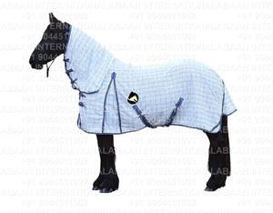 ผ้าคลุมม้าลายตารางเพชรพรีเมียม น้ำหนักเบา สำหรับฤดูร้อน ระบายอากาศได้ดี ซับในไนลอน ผ้าฝ้ายแท้ ทนทาน พร้อมอุปกรณ์สแตนเลส - Product Image 6