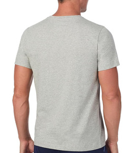 T-shirt uni à col en V et manches courtes pour homme 2025/2026 en tissu non tissé 100 % coton doux, respirant, séchage rapide, décontracté, coupe classique, vierge - Product Image 4