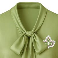 Chemisier décontracté vert à nœud pour femme, haut à manches longues et col à nœud, idéal pour l'été, le bureau ou les tenues de sororité grecque, chemise élégante en mousseline de soie