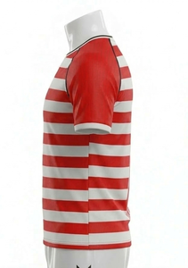 Camiseta de polo de fútbol sublimada de súper calidad con cuello de punto plano y brazalete 100% poliéster jacquard 150 g/m² - Product Image 2