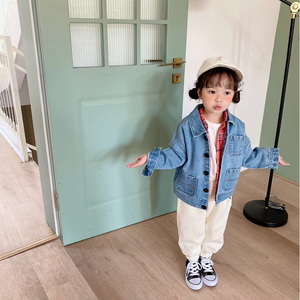 Custom Wholesale Casual <b>Boy</b> Denim Jackets Coat Unisex Girls Kids Jeans Jackets - Product Image 1
