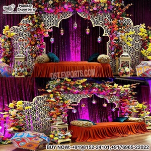 Décoration de scène sur le thème de la mosquée, panneau découpé au laser style Mehrab, écrans métalliques décoratifs découpés au laser personnalisables, cadres style Mehraab en promotion - Product Image 6