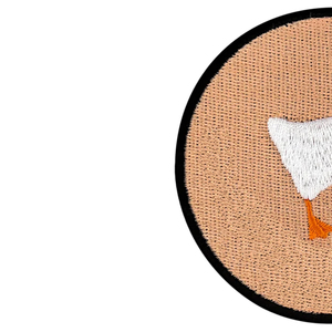 Circular Embroidered Duck <b>Patch</b> With Bread <b>Sew</b>-<b>On</b> Applique Nonwoven Felt Gift Decoration - Product Image 2