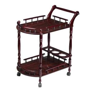 Hotel Trolley With 3 Shelves And 4 Swivel Casters Midcentury Modern Durable Commercial Furniture Hotel Bar Trolley Cart - Product Image 6