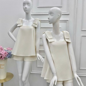Robe longue OEM en satin avec grand nœud décoratif, style fourreau vintage, en tissu tissé respirant, robe florale blanche d'été coupe trapèze - Product Image 4