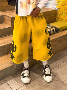 Pantalones Cortos Vintage Premium Lisos con Cordón Personalizado, Etiquetas Tejidas, Pantone Lab Dip, Estilo Urbano, Fabricante OEM - Product Image 4