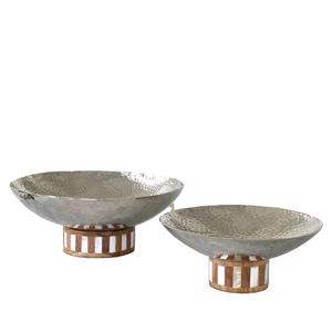 ช็อคโกแลตขนมจานเสิร์ฟตกแต่งบ้านชุดชามเสิร์ฟช็อคโกแลตชุดชามตกแต่งสแตนเลส 2 ชิ้น - Product Image 1