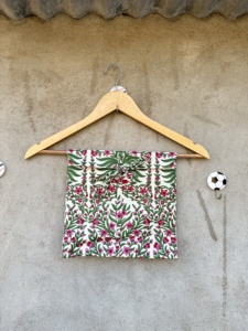 Conjunto de Pijama de Algodón Floral de Verano Ecológico para Mujer, Ropa de Dormir con Estampado Indio, Rosa y Verde, 3 Piezas, con Botones - Product Image 3