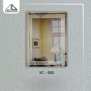 Espejo Decorativo Rectangular de Pared, Sin Marco, con Borde Grabado en V, Arte Decorativo, Ligero y Ecológico - Product Image 5