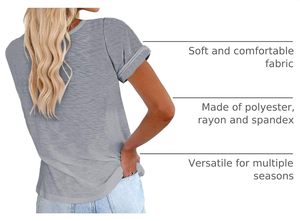 Camiseta de Algodón para Mujer, Moderna, Casual, Corte Regular, Manga Regular, Cuello Redondo, Estilo Urbano, Básica, Suave, Transpirable y Ecológica - Product Image 3