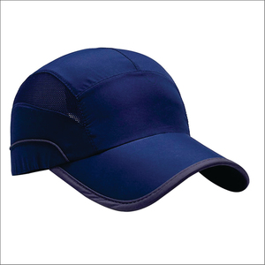Casquette de sport unisexe bleue à 6 panneaux en maille respirante, ajustée, pour une utilisation en plein air au printemps et en été - Product Image 1