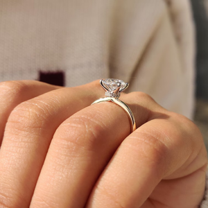 Luxury Oval Cut Moissanite Prong Set <b>Ring</b> for Women 925 Sterling Silver Gold Plated Engagement And Wedding Wear Jewelry - Product Image 3