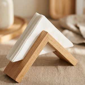 Modern Wooden Triangle Napkin Holder For <b>Table</b> Decoration Disposable <b>Mats</b> Accessory - Product Image 3