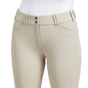 Vêtements d'équitation d'usine OEM Culotte populaire avec poignée en silicone et décoration en patchwork Lycra/Nylon + Spandex - Product Image 4