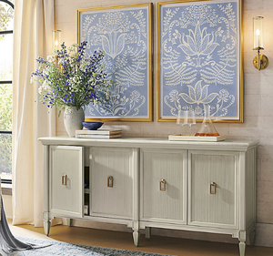 Buffet moderne minimaliste en bois de mahogany massif avec dessus en marbre, prise électrique intégrée, meuble de rangement pour chambre à coucher - Product Image 2