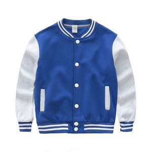 Blousons universitaires pour enfants avec manches, blousons Letterman vierges en gros, blousons de baseball pour garçons - Product Image 5