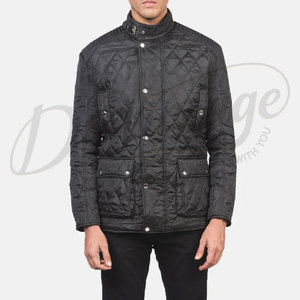 Men Classic Black Diamond Quilted <b>Jacket</b> Slim Fit Lightweight Padded Outerwear Casual Zip Up Winter <b>Jacket</b> For Men - Product Image 3