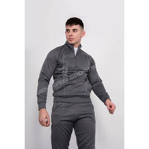 Ensemble de survêtements personnalisés pour hommes de haute qualité, doublure polaire épaisse 340 GSM, manches raglan, pantalon à capuche tricoté pour l'hiver - Product Image 2