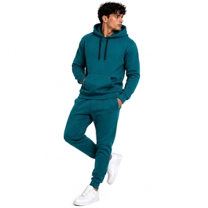 Ensemble survêtement homme en coton (hoodie et pantalon de jogging) – Fournisseur d'usine de vêtements personnalisés en gros - Product Image 4