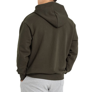 Sudadera con Capucha Gris y Negra para Hombre, Primavera-Verano, Informal, de Manga Larga, Color Sólido - Product Image 1