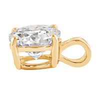 Pendentif pour femme en or 14 carats avec diamant de laboratoire CVD HPHT de 1,0 carat, taille solitaire, couleur DEF, certifié IGI, serti à griffes