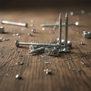 Tornillos autorroscantes métricos de acero al carbono de grado industrial Clase 4.8 6.8, niquelados, con óxido negro, de cabeza Torx avellanada y rosca gruesa. - Product Image 1