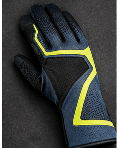 Gants de course pour homme noirs et jaunes à doigts entiers, avec protection de paume en fibre aramide ignifuge, légers, imperméables et antidérapants - Product Image 6
