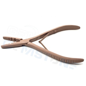 Pince multifonction professionnelle en acier inoxydable pour extensions capillaires, 7 pouces, 2 trous, pour micro-anneaux et perles, 1,5 mm et 3 mm, pour salon de coiffure - Product Image 4