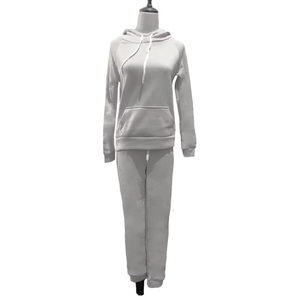 Conjunto Deportivo Casual de Terciopelo para Mujer, Manga Larga, Color Sólido, Estilo Europeo y Americano, 2 Piezas, Forro Polar, Poliéster/Algodón, Gran Venta - Product Image 5