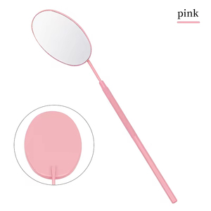 Professional Half Moon Shaped Stainless Steel Eyelash Extensions Inspection <b>Mirror</b> with Customized Logo Pointed Tip - Product Image 2