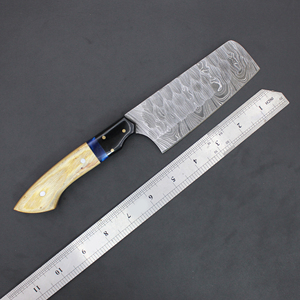 New Design High Quality Chef Knife Steel Kitchen Knives Etched Blade <b>Wood</b> Handle <b>Slicing</b> Kitchen Knives - Product Image 6