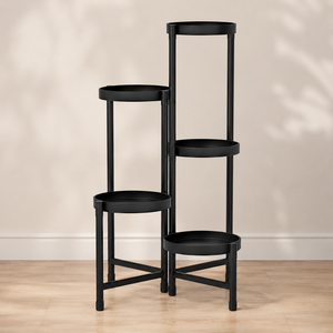 Soporte Redondo de Metal Negro de Varios Niveles para Plantas, Estante Moderno para Macetas de Interior, Exhibidor de Jardín para Decoración del Hogar y Balcón - Product Image 3